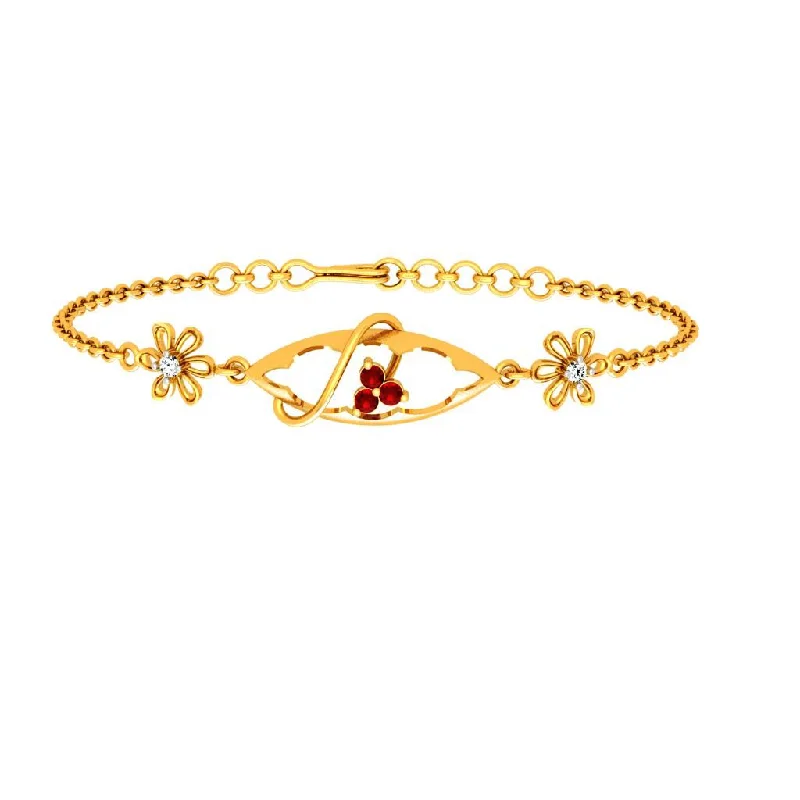 Stackable Bracelets for Women-Chained Gold Diamond Bracelet