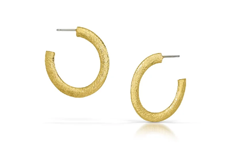 Elegant Gemstone Stud Earrings-Carved Hoop Earrings