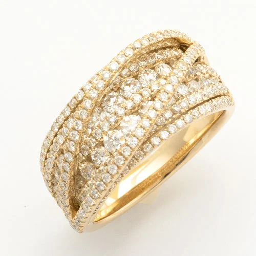 Gorgeous Wedding Band-14KY 1.55CTW DIAMOND FANCY MULTI LAYER BAND