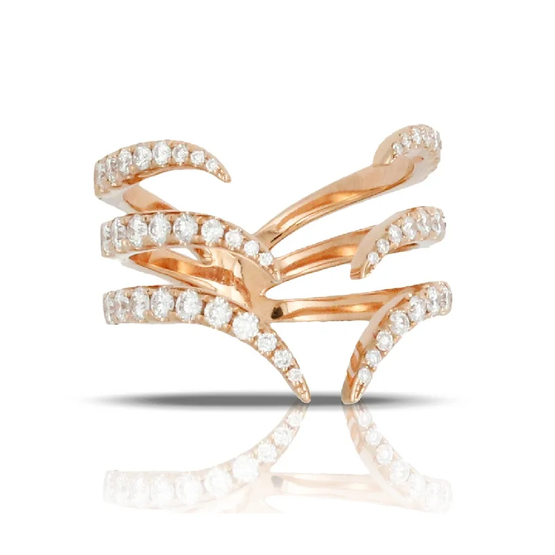 Diamond Engagement Ring-Doves Diamond Fashion Collection 18K Rose Gold Diamond Ring