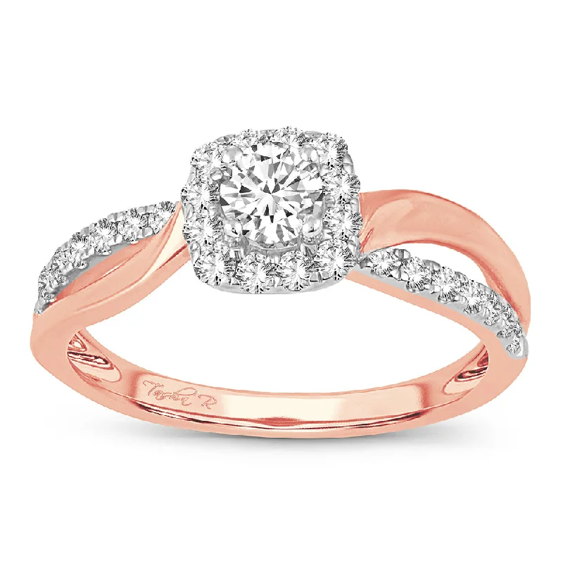 Designer Promise Ring-14K 0.73CT Engagement Ring