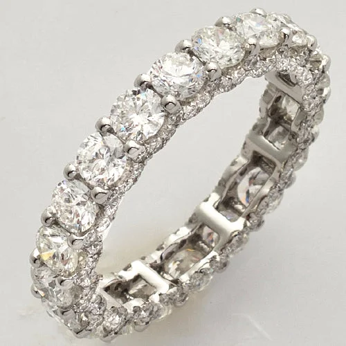 Stylish Engagement Ring-14KW 3.00CTW DIAMOND MACHINE SET ETERNITY BAND