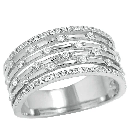 Custom Diamond Wedding Ring-14KW 0.50CTW DIAMOND BAND