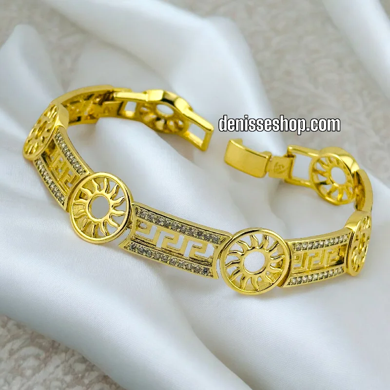 Handmade Gold Bangle Bracelet-14K FASHION DESIGN BRACELET BR498