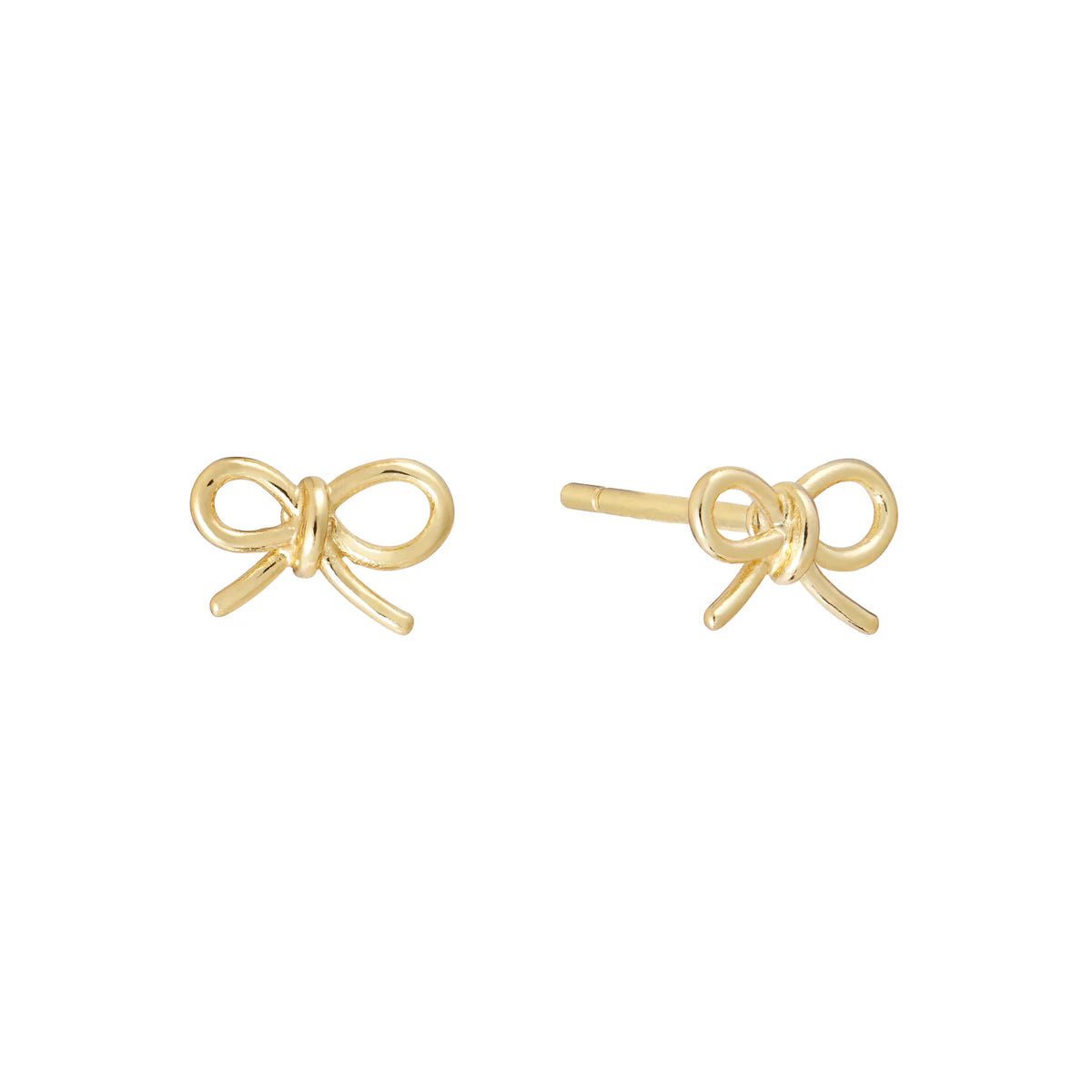 Trendy Drop Earrings-YGP Sterling Mini Bow Earrings