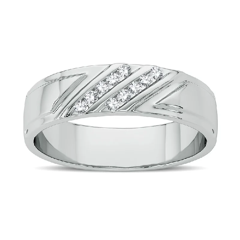 Luxury Engagement Ring Set-14K 0.10CT Diamond Band