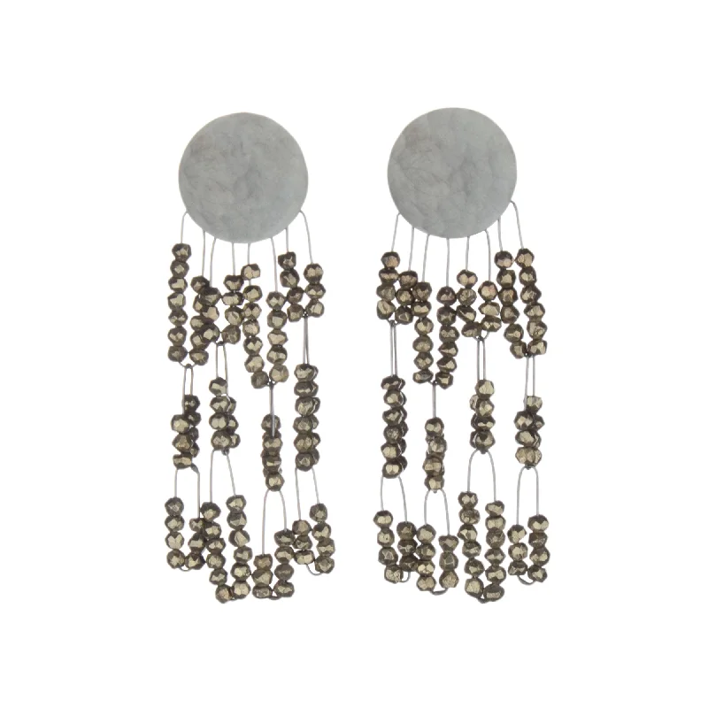 Cute Pearl Earrings-Deco Tangle Earrings