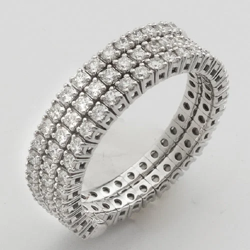 Simple Diamond Wedding Ring-14KW 1.23CTW DIAMONDS DESIGNER RING