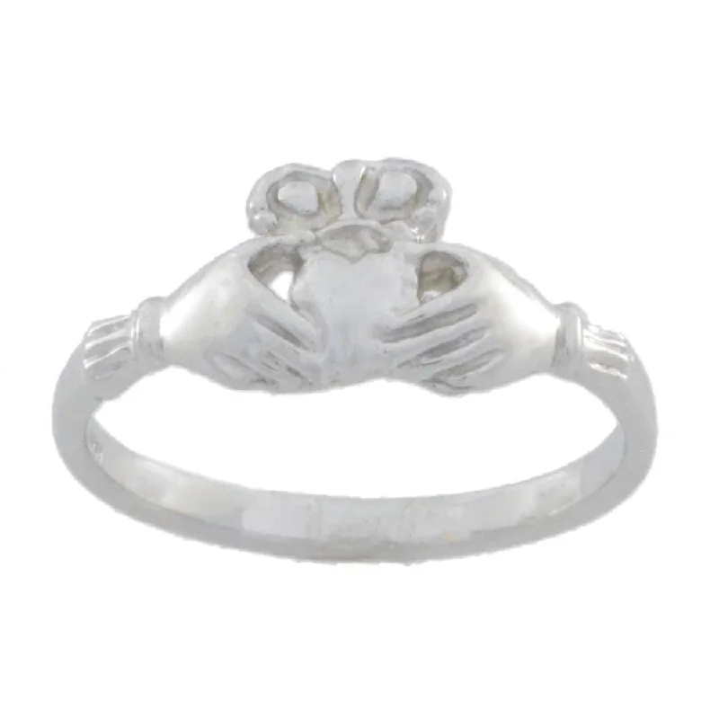 Luxury Wedding Band-Claddagh Heart Ring .925 Sterling Silver