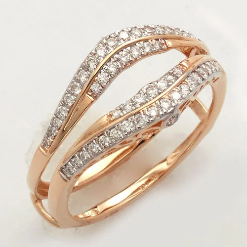 Custom Diamond Band-14KR 0.35CTW DIAMOND RING GUARD