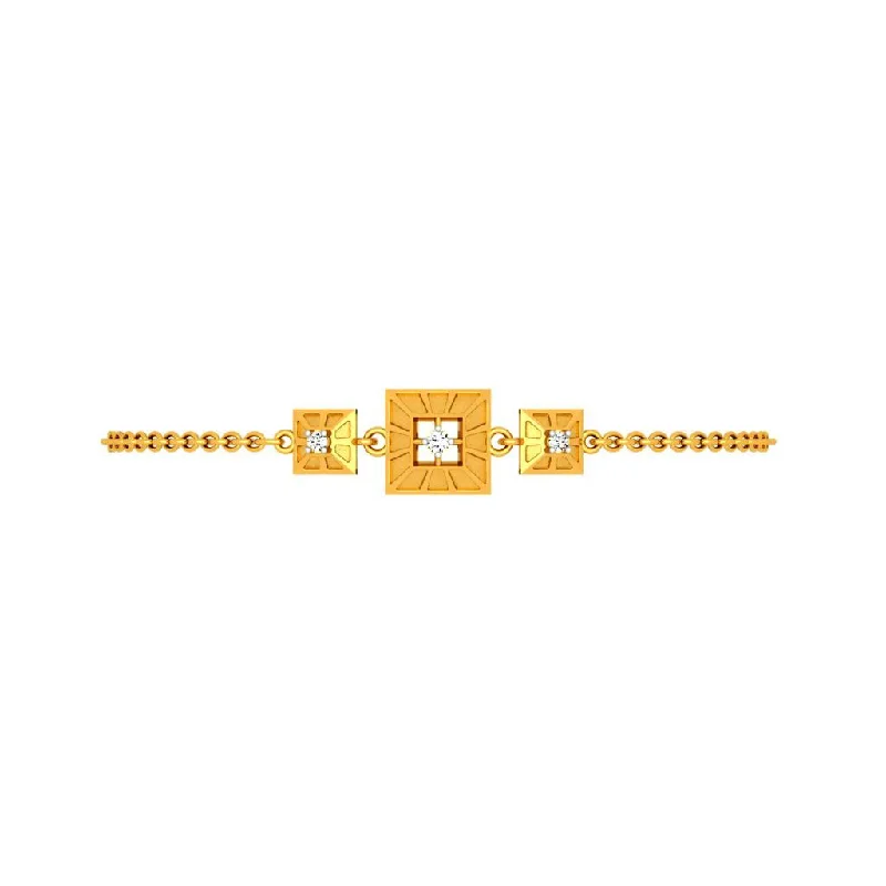 Trendy Friendship Bracelet-Three Square Diamond Bracelet