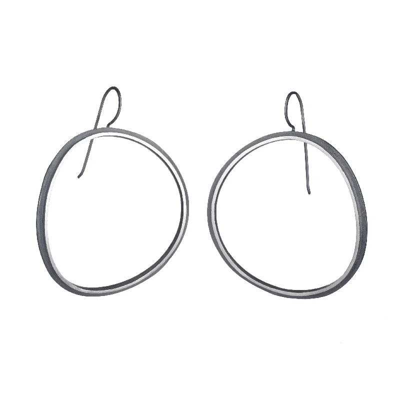 Swarovski Crystal Earrings-Eclipse Curved Open Hoop Earrings