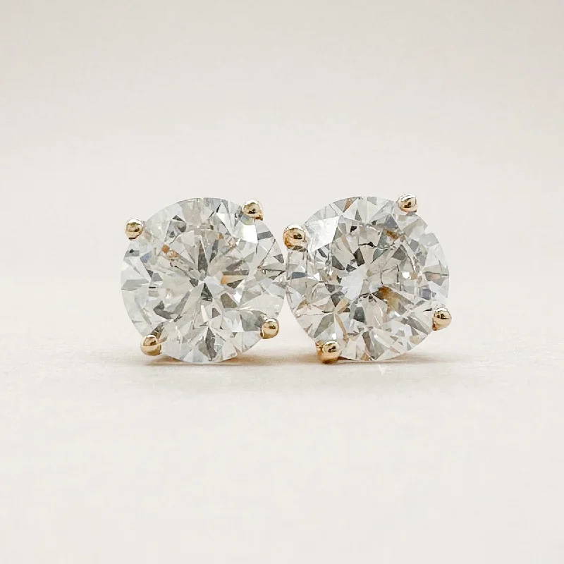 Modern Bridal Earrings-14K Y Gold 2.03ctw E-F/SI1 Lab-Created Diamond Earrings