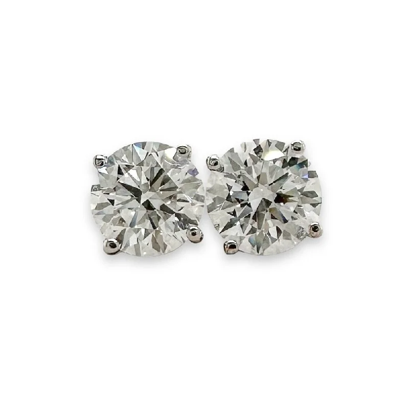 Cute Stud Earrings for Teenagers-14K W Gold 2.00ctw E/VS1 Lab-Created Diamond Stud Earrings with Screw Backs