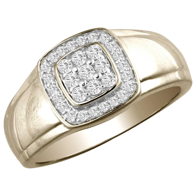 Elegant Gold Wedding Band-14K 0.37CT Diamond RING