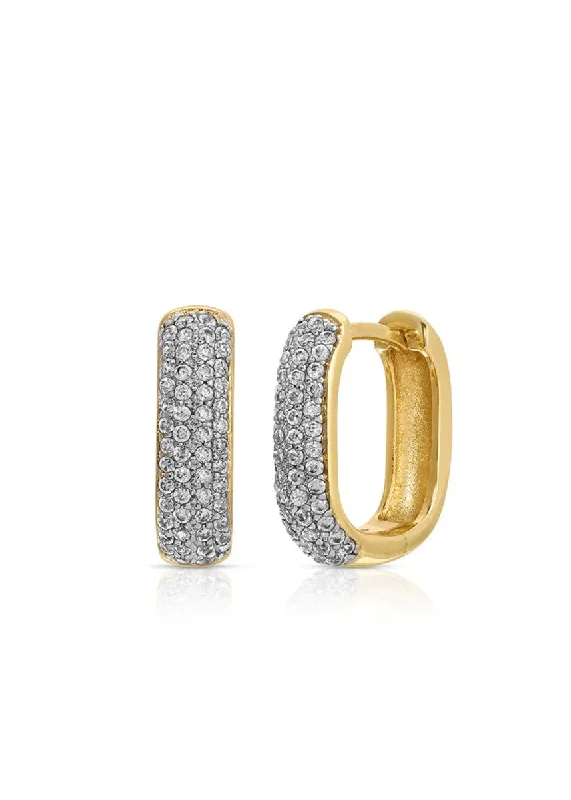 Large Hoop Earrings for Women-James Pave Hoop Earrings