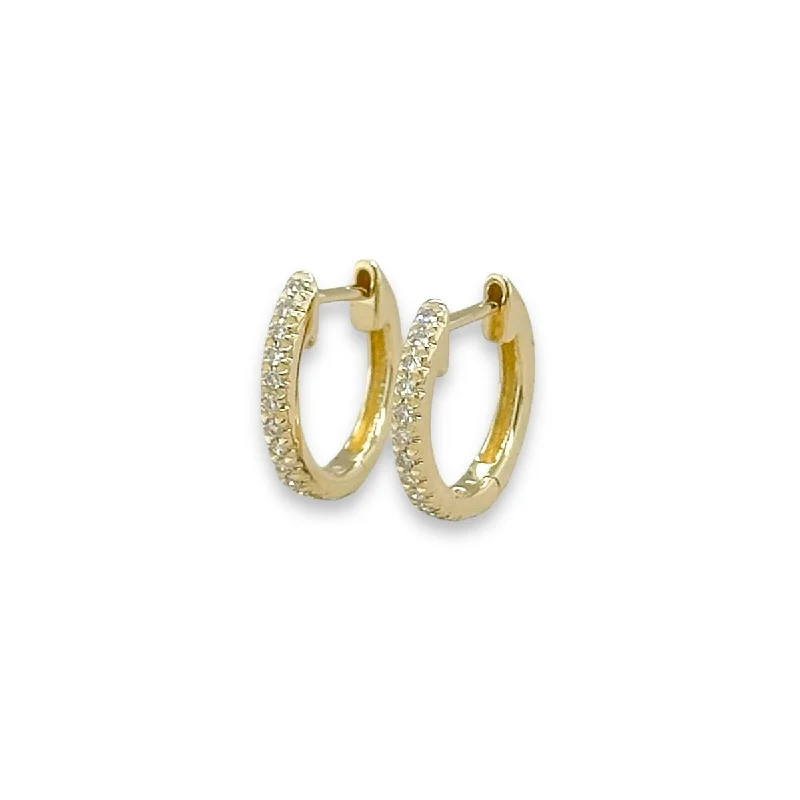 Custom Hoop Earrings-14K Y Gold 0.07ctw G/SI1 Huggie Earrings