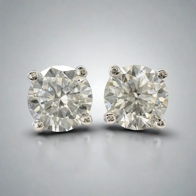 Unique Wedding Earrings-14K W Gold 0.67ctw G/VS2 Lab-Created Diamond Stud Earrings