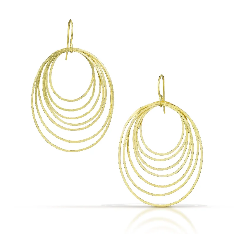 Gold Earrings for Teens-Ripple Earrings - 18k gold