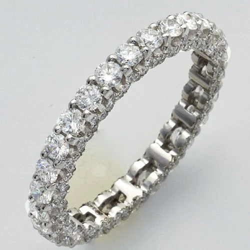 Personalized Engagement Ring-14KW 2.25CTW DIAMOND MACHINE SET ETERNITY BAND