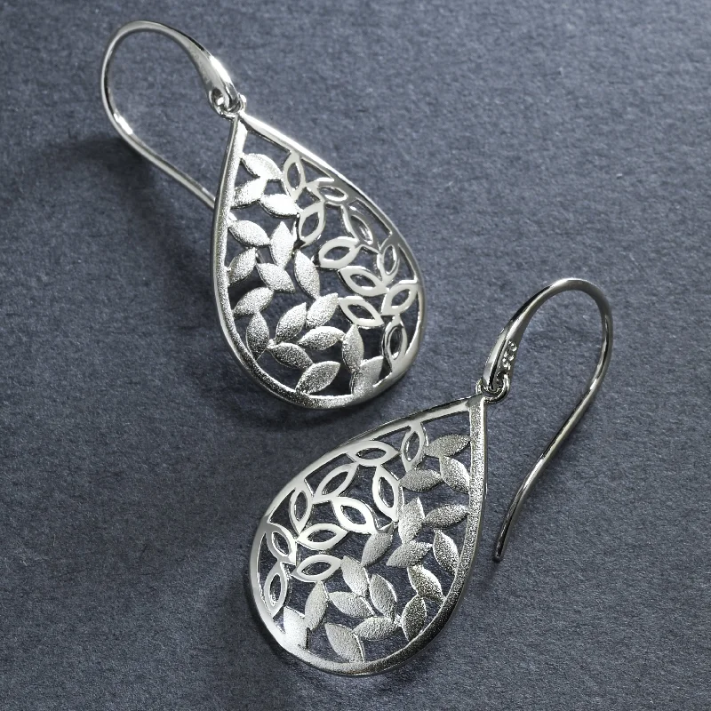 Bohemian Style Earrings-Garden Party Earrings In Silver