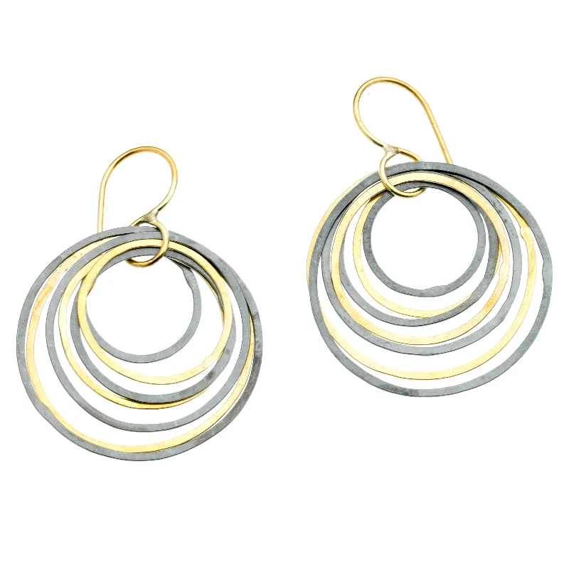 Custom Earrings for Bridesmaids-Circle Ripple Earrings