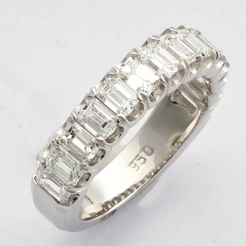 Classic Platinum Wedding Ring-PLATINUM 950 - 2.40CTW DIAMOND HALF ETERNITY RING