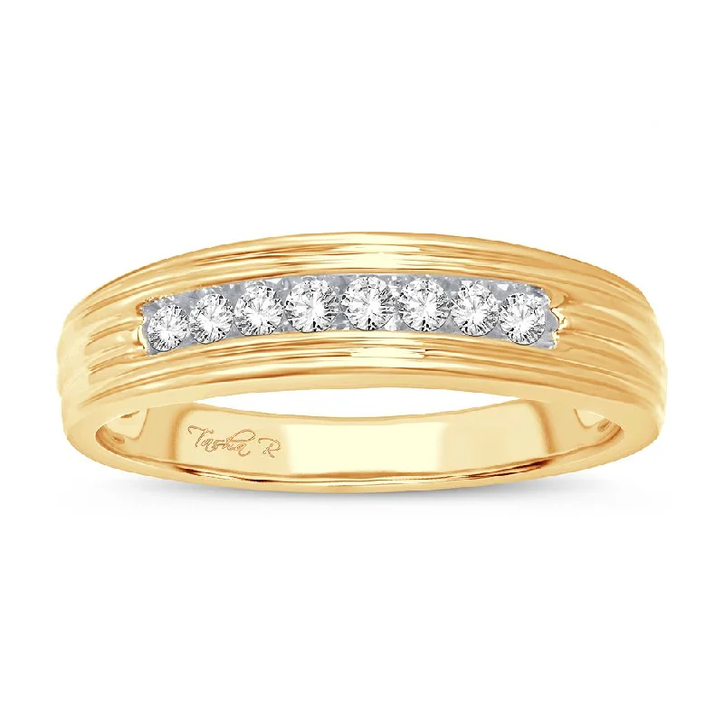 Sparkling Gold Engagement Ring-14K 0.25CT DIAMOND RING