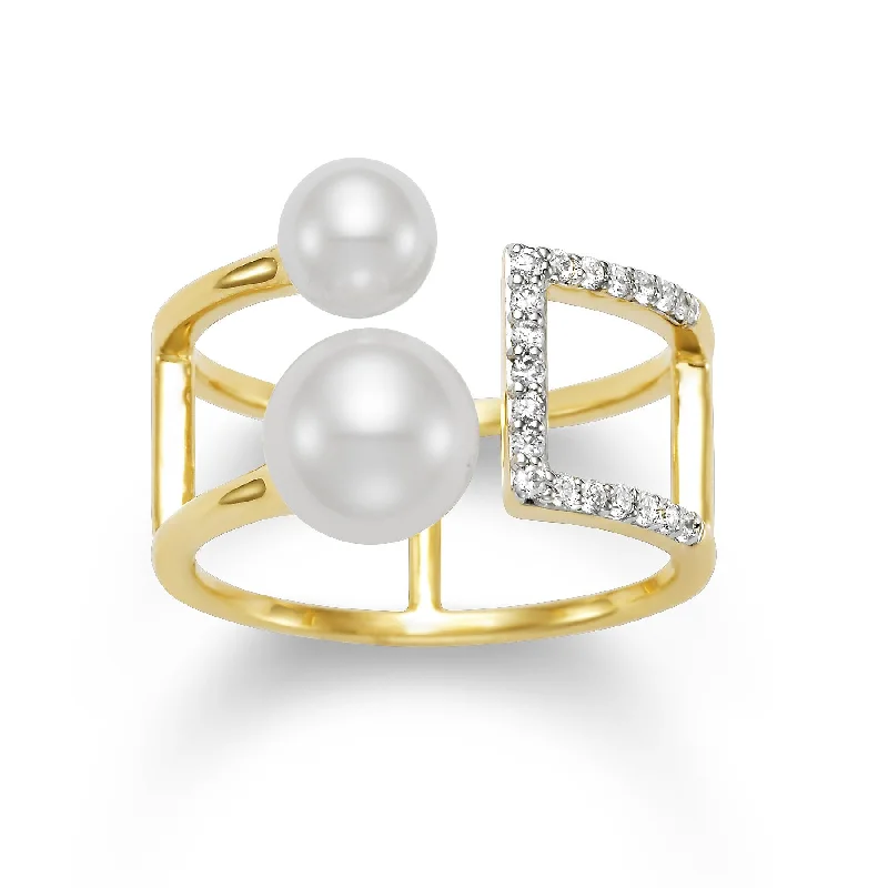 Trendy Wedding Band Set-Bubble Ring