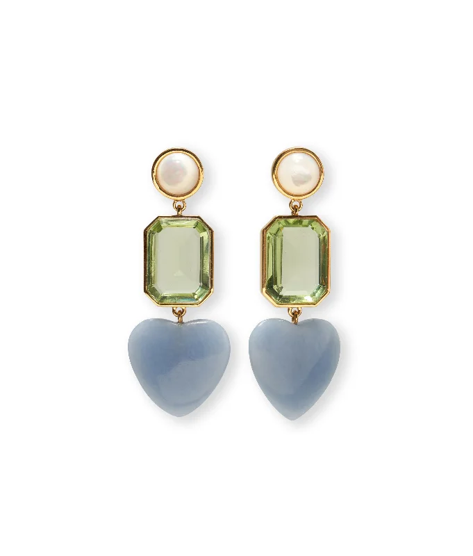 Geometric Drop Earrings-Demy Earrings in Azul