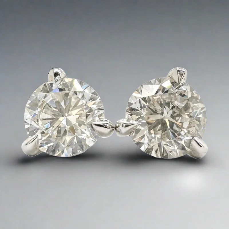 Chic Bridal Earrings-14K W Gold 1ctw G/VS2 Lab-Created Diamond Stud Earrings