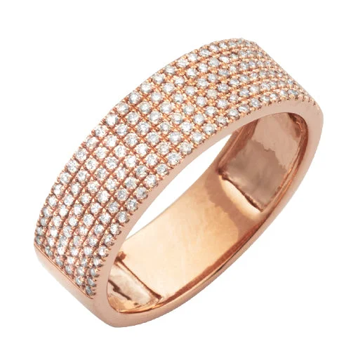 Men's Wedding Band-14KR 0.50CTW MICROPAVE 6MM DIAMOND BAND