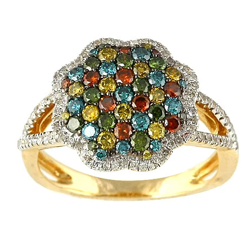 Women's Diamond Wedding Ring-14KY 1.00CTW MULTI-COLORED DIA RING