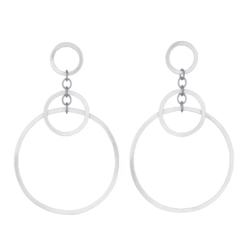 Elegant Wedding Earrings-Circle Bunches Earrings - medium