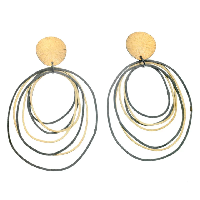 Trendy Dangle Earrings-Ripple Post Earrings