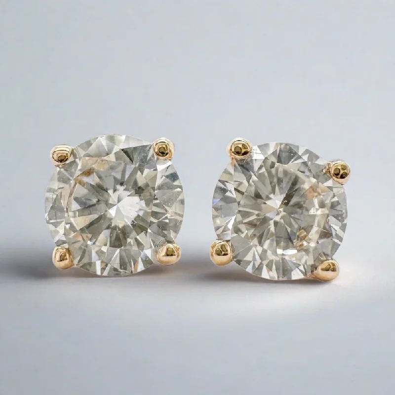 Casual Earrings for Women-14K Y Gold 0.71ctw G/VS1 Lab-Created Diamond Stud Earrings