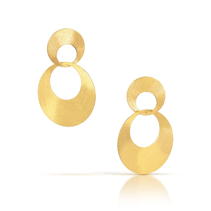 Geometric Drop Earrings-Interlocking Circles Earrings - large