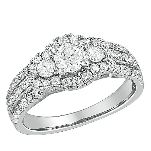 Diamond Engagement Ring-14KW 1.30CTW DIAMOND RING