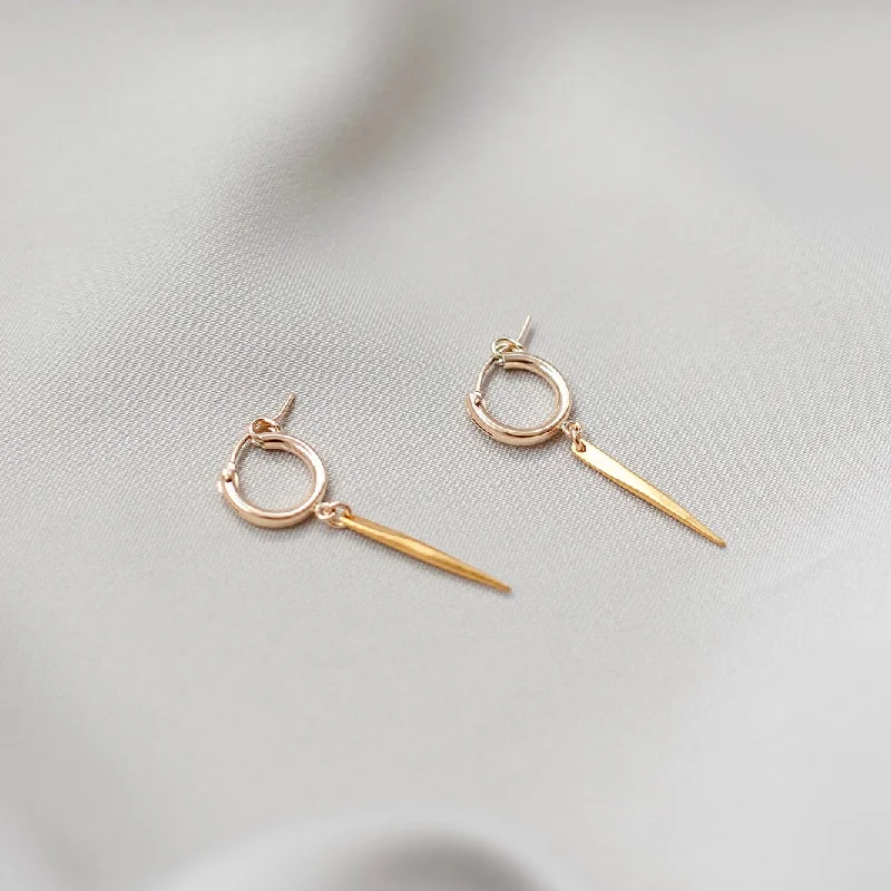 Unique Design Earrings-Spike Hoops