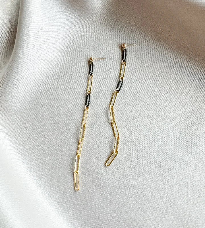 Handmade Silver Earrings-Link Lux Earrings