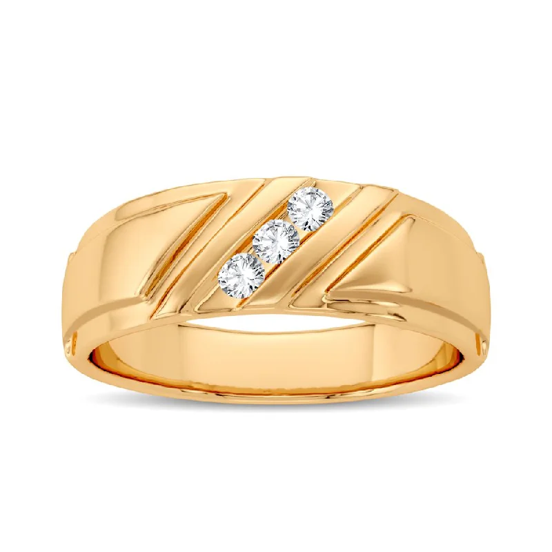 Elegant Wedding Ring-14K 0.10CT Diamond Band