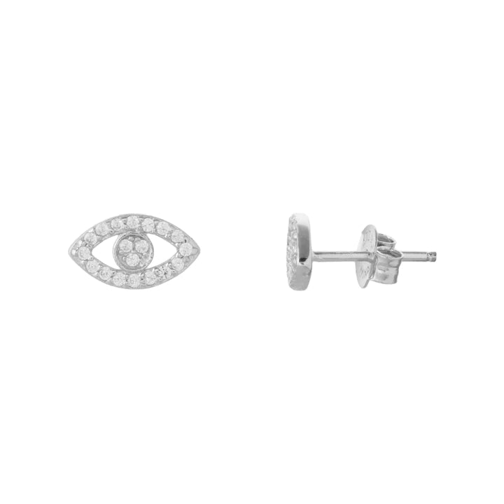 Artistic Earrings for Women-SS CZ Eye Earrings