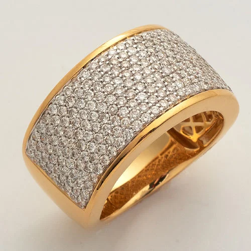 Elegant Wedding Band with Diamonds-14KY 1.50CTW DIAMOND MENS PAVE BAND