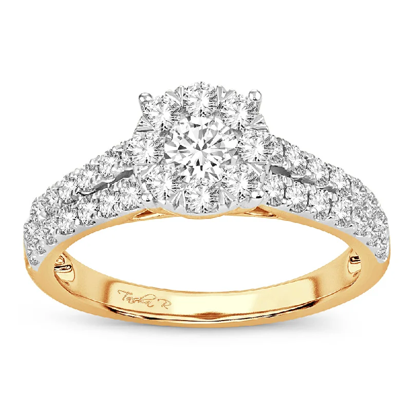 Platinum Wedding Band for Women-14K 1.00CT Diamond ring