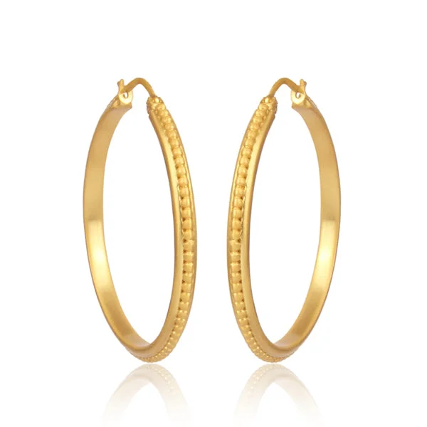 Fashion Earrings for Wedding Day-Studded Hoop Earrings