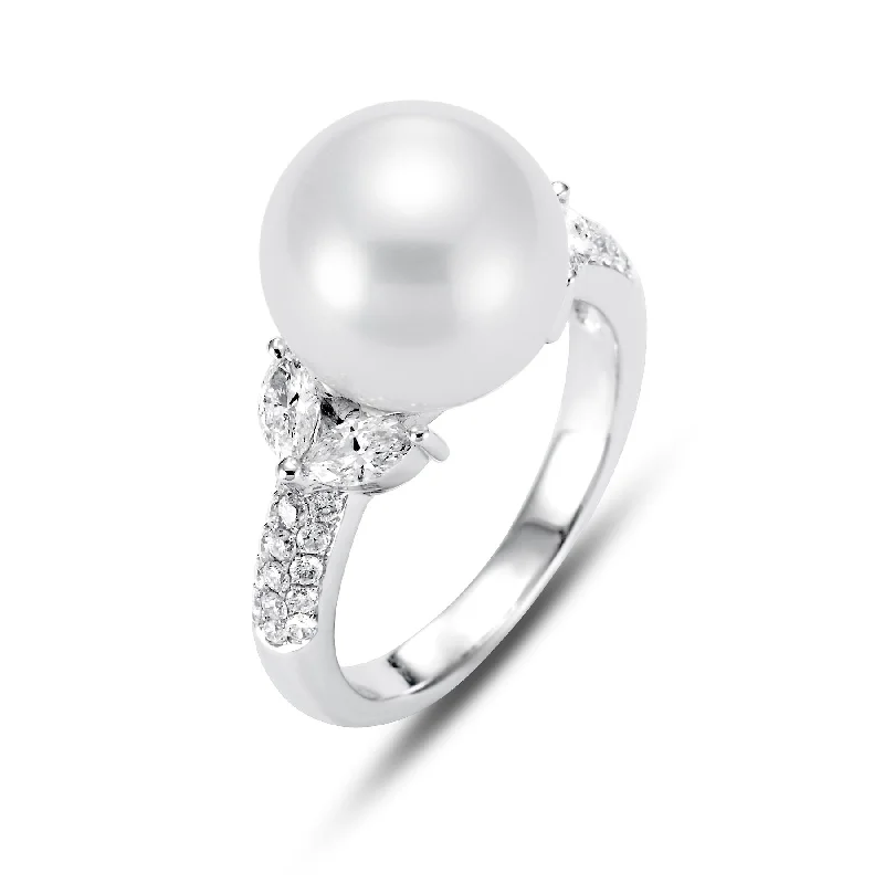 Birthstone Wedding Ring-Marry Me Pearl Ring